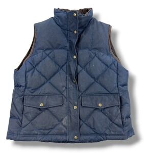 L.L.Bean Vest Women's Large Blue Upcountry Goose Down Quilted Vintage